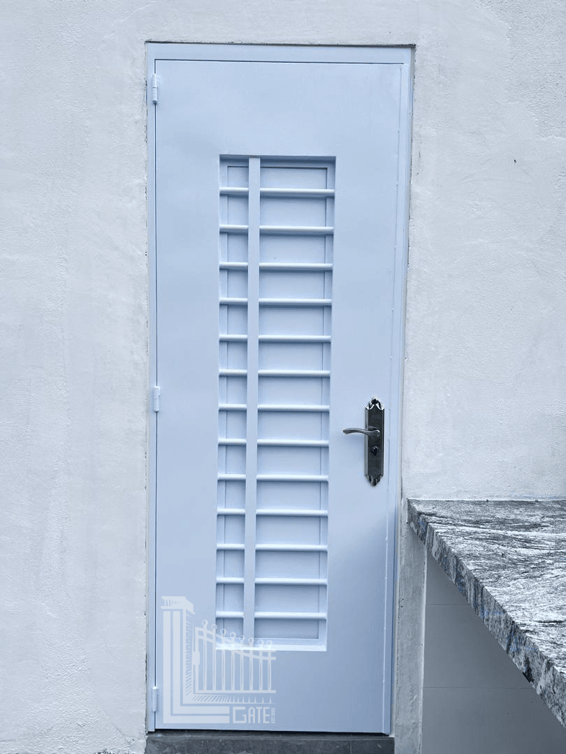 Mild steel and decorative wrought iron grill door fabricated for a home in Perak